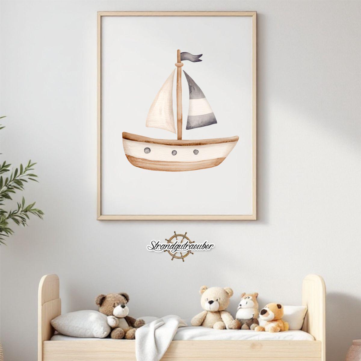 Buegelbild Segelboot III Buegelbild Segelboot III